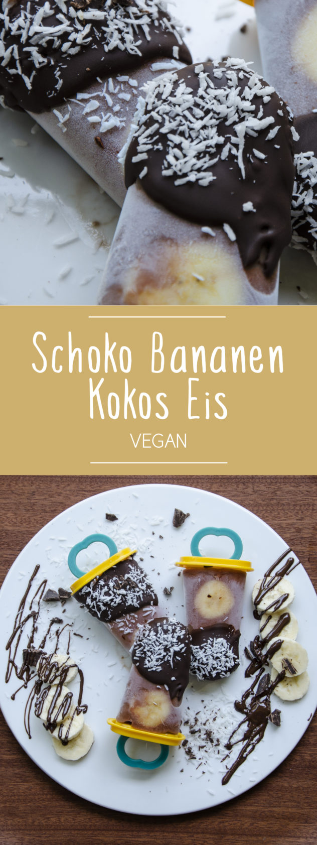 Schoko-Bananen-Kokos-Eis - Vegan, einfach und super lecker!